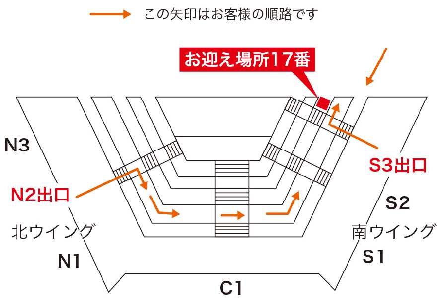 成田空港第1ターミナル お迎え場所